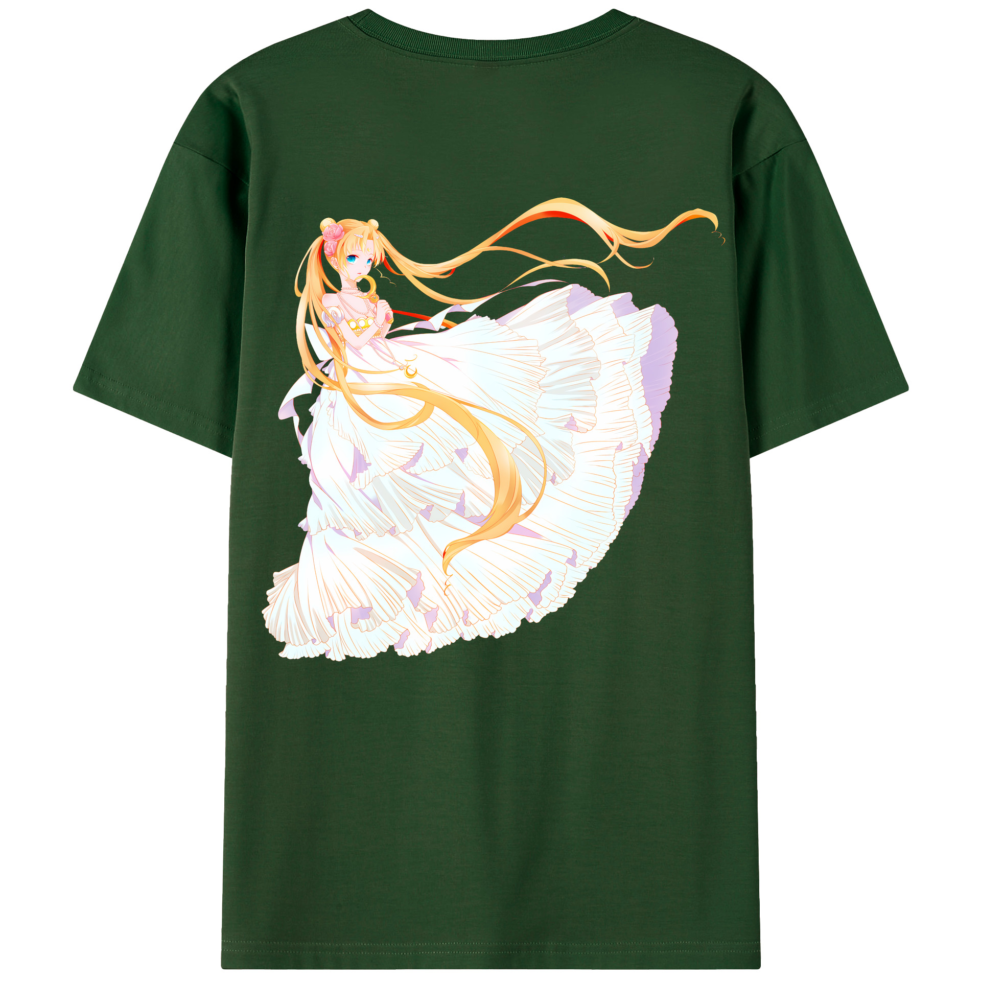 （画像用） 美少女戦士セーラームーン 愛野 美奈子 あいの みなこ Sailor Moon Aino Minako 綿100％半袖Tシャツ（背面プリント）